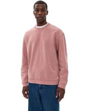 Marine Layer Relaxed Cloud 9 Fleece Crewneck - Red