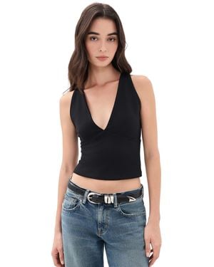 Susana Monaco V Neck Tank - Black
