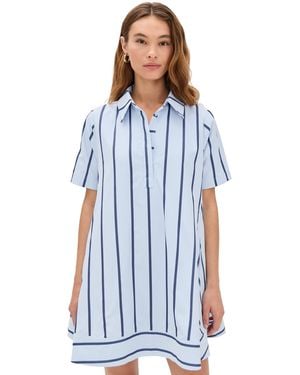 English Factory Striped Mini Dress - Blue