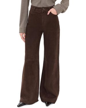 Tanya Taylor Angel Suede Pants - Brown