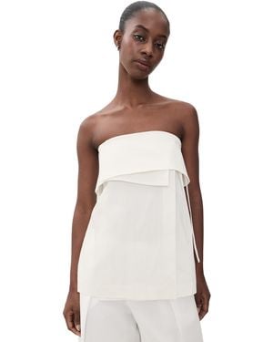 St. Agni Strapless Wrap Top - White