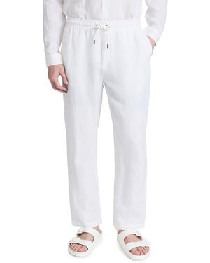Onia Air Linen Pull-On Pants - White