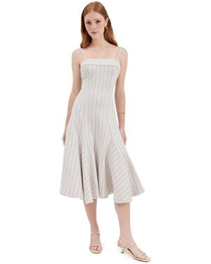 Rosetta Getty Fitted Godet Dress - White