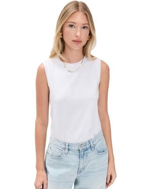 Commando Essential Muscle Cotton Thong Bodysuit - White
