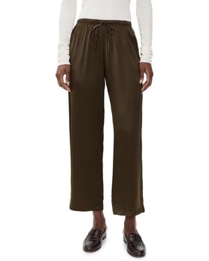DONNI. The Silk Stripe Crop Pants - Black