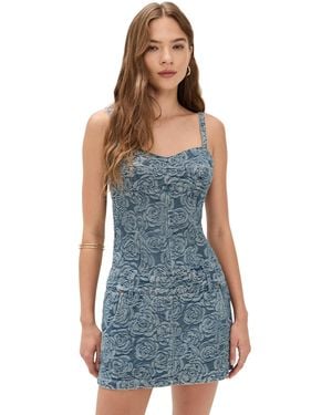 Amanda Uprichard Lupita Skort Romper - Blue