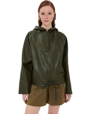 Co. Workwear Leather Pullover - Green