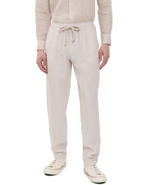 Fedeli Bonifacio Drawstring Linen Pants - White