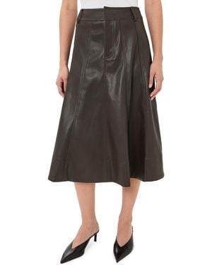 Astr Zhuri Faux Leather Skirt - Black