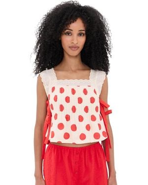 Bailey Rose Polka Dot Top - Red