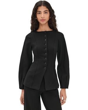 ALIGNE Bonnie Ponte Waisted Blazer - Black