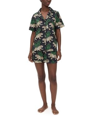 Printfresh Bagheera Shorts Pj Set - Black