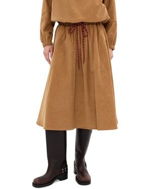 Le Bos Arlen Corduroy Midi Skirt - Natural