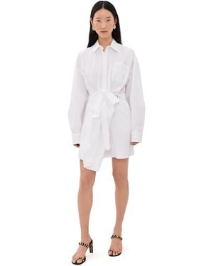 MSGM Long Sleeve Mini Dress - White