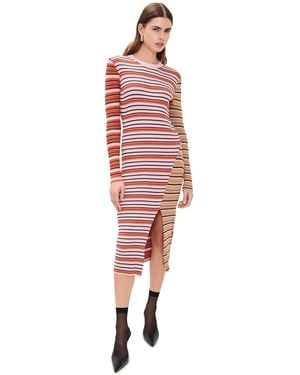 Stine Goya Long Sleeve Knit Dress - Red