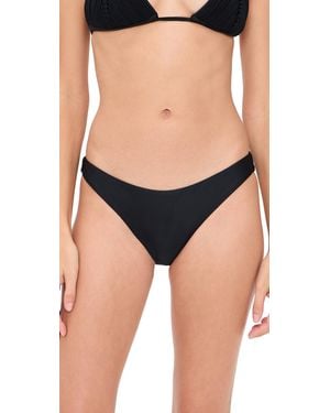 PQ Swim Basic Ruched Bikini Bottoms - Black