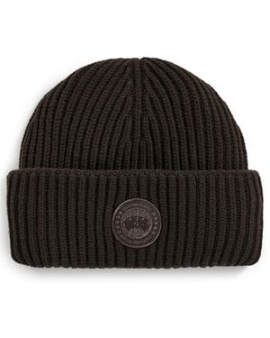 Canada Goose Cashmere Blend Double Fold Toque Beanie - Black