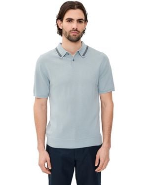 Paul Smith Short Sleeve Sweater Polo - Blue