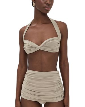 Norma Kamali Bill Bra Bikini Top - Brown