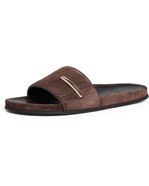 Vince Sadie Suede Slides - Black