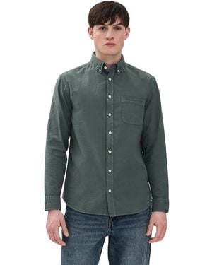 Taylor Stitch Jack Seersucker Shirt - Green