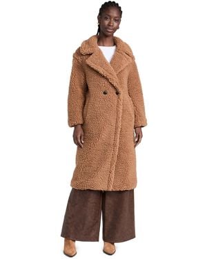 UGG Gertrude Long Teddy Coat - Brown