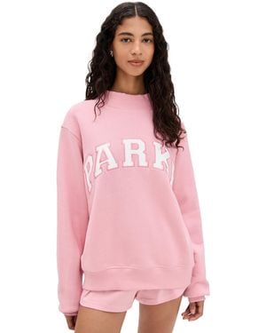 Parker Heritage Varsity Mock Neck Sweatshirt - Pink