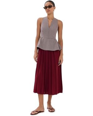 Rosie Assoulin Long Peplum Dress - Red