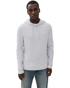 Faherty Sunwashed Slub Hoodie - Gray