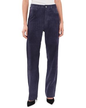 DL1961 Daria Stovepipe High Rise Suede Pants 31 - Blue