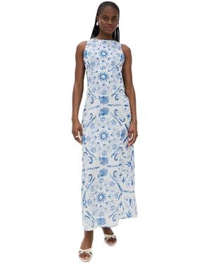 Saylor Verica Shoreline Linen Dress - Blue