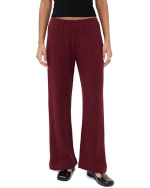 DONNI. The Sweater Rib Simple Pants - Red
