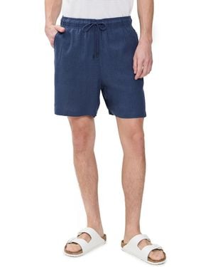 Onia Classic Pull On Linen Shorts 6 - Blue