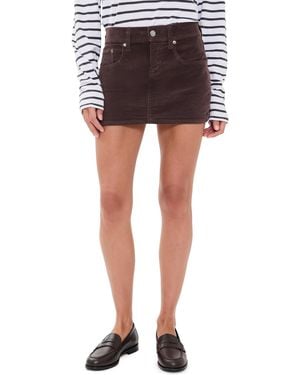 DAZE Fever Micro Mini Corduroy Skirt - Black