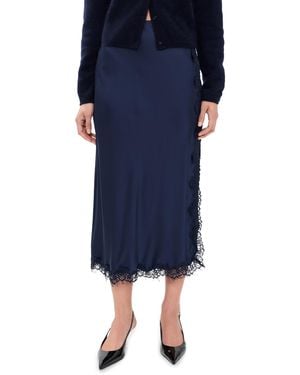 Alice + Olivia Maeve Midi Slip Skirt - Blue