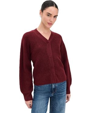 Le Bos Mira Stitched Cardigan - Red