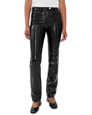 Courreges Reedition 5-Pocket Vinyl Pants - Black