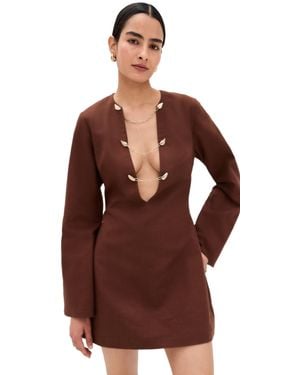 Shani Shemer Soraya Mini Caftan - Brown