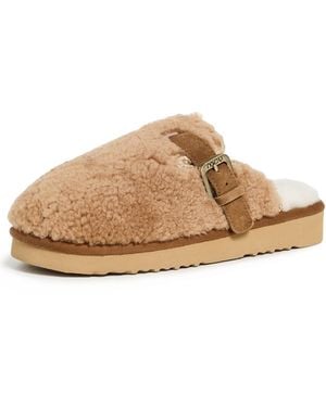 Mou Curly Slippers - White