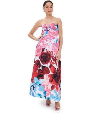 Kika Vargas Rose Dress Garden - White
