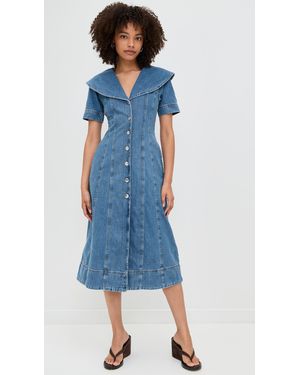 ALIGNE Grace Denim Diamante Dress in Blue | Lyst