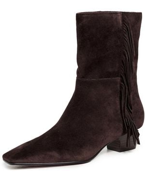 Madewell The Lexie Fringed Ankle Boots - Black
