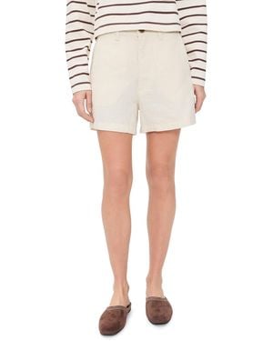 DL1961 Taylor Relaxed High Rise Linen Shorts - White
