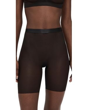 Spanx Mid Thigh Mesh Shorts - Black