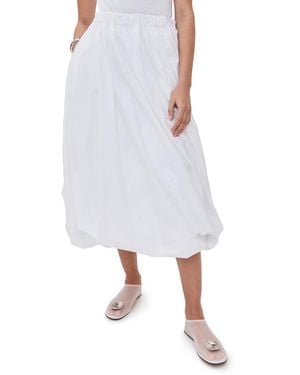 Rosetta Getty Twist Hem Skirt - White
