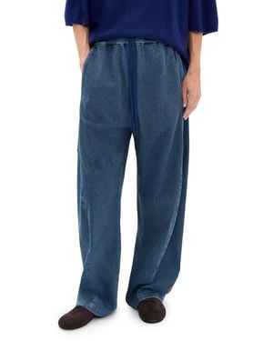 Tibi Petite Stretch Denim Knit Winslow Pants - Blue