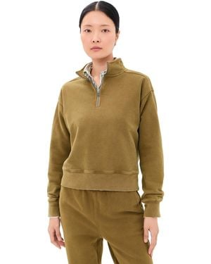 Madewell Mccarren Quarter-Zip Sweatshirt - Green