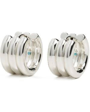 Roxanne Assoulin The Triple Tube Huggie Earrings - Metallic