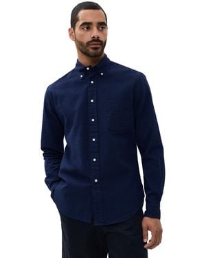 Gitman Vintage Seersucker Shirt - Blue