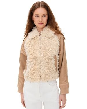 Essentiel Antwerp Heldin Faux Fur Jacket - Multicolor